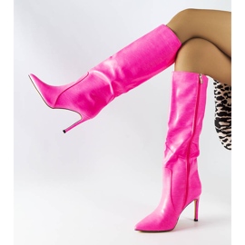 Inna Bottines à talons hauts fluo rose clair Jaylin 1 Inna Bottines à talons hauts fluo rose clair Jaylin 1