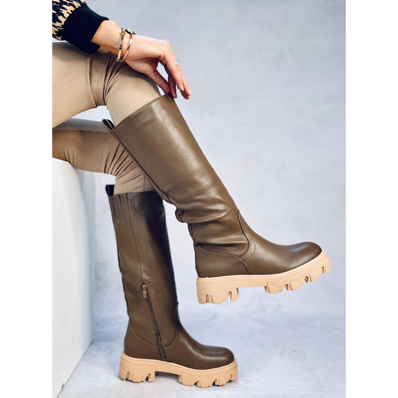 Bottes épaisses Hewes vert armée 2