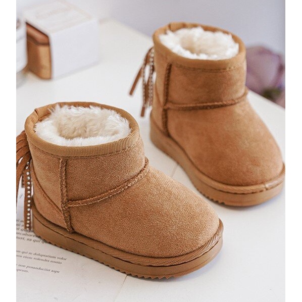 Bottes De Neige Isolées Enfant À Franges Camel Mikyla brun 2