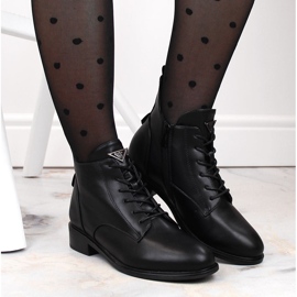 Bottines isolées noires à talons plats par Filippo DBT4822 le noir 7