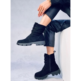 Bottes de travail en daim noir Pansy le noir 3