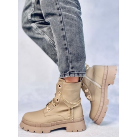Bottines à lacets Lohan Abricot beige 4