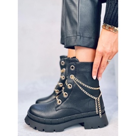 Bottines à lacets de Lohan Black noir 1