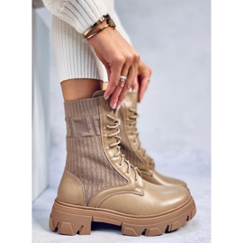 Travailleurs avec une tige stretch Calling Khaki beige 1