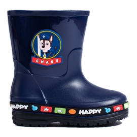 Bottines Wellington enfant bleu marine Shelovet 1
