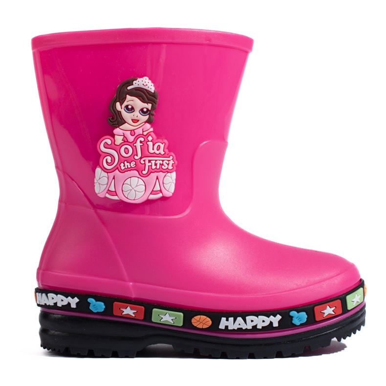 Bottines en caoutchouc roses pour enfants avec la princesse Shelovet 1