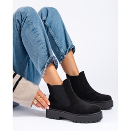 Chelsea boots Shelovet en daim noir femme le noir 1