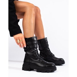 Baggies femme noires avec boucles Shelovet le noir 1 Baggies femme noires avec boucles Shelovet le noir 1