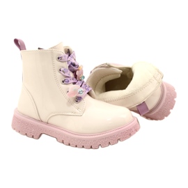 Bottes Laquées Avec Boutons De Manchette Décoratifs Miss 23DZ23-6582 beige 4