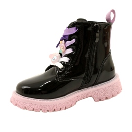 Bottes Laquées Avec Clips Décoratifs Miss 23DZ23-6582 le noir 2 Bottes Laquées Avec Clips Décoratifs Miss 23DZ23-6582 le noir 2