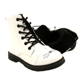 Filles laquées les bottes miss 21dz23-4309 blanc blanche 4