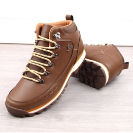 Chaussures de trekking en cuir pour hommes marron foncé Bustagrip brun 2