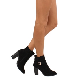 Bottines à talons en daim SQ06 Noir le noir 5