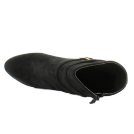 Bottines à talons en daim SQ06 Noir le noir 4