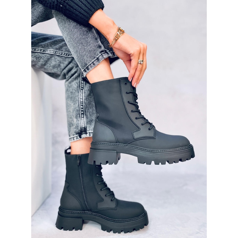 Bottines à lacets Tamar Noir le noir 2