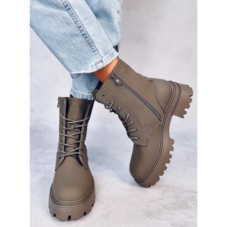 Bottines à lacets Tamar Green vert 2