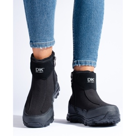 Bottes de neige basses DK pour femmes à semelle épaisse, noires 1