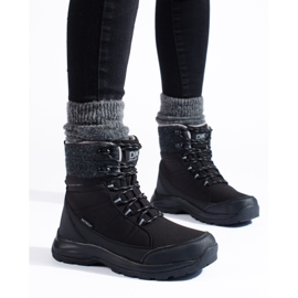 Après-ski femme à lacets DK noir et gris le noir 1