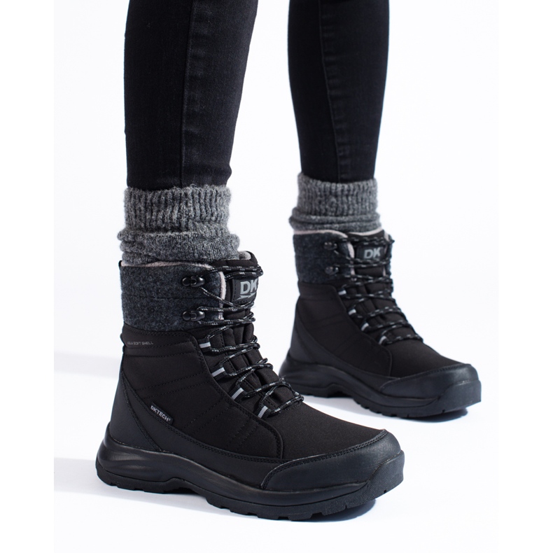 Après-ski femme à lacets DK noir et gris 1