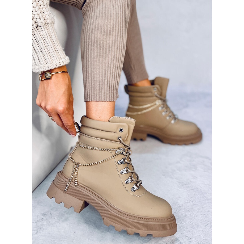 Bottes trappeur abricot Hudson beige 2