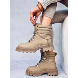 Bottes trappeur abricot Hudson beige 1