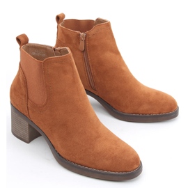 Bottines à talons larges Fill Camel brun 2