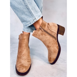 Bottines à talons larges Fill Beige 1