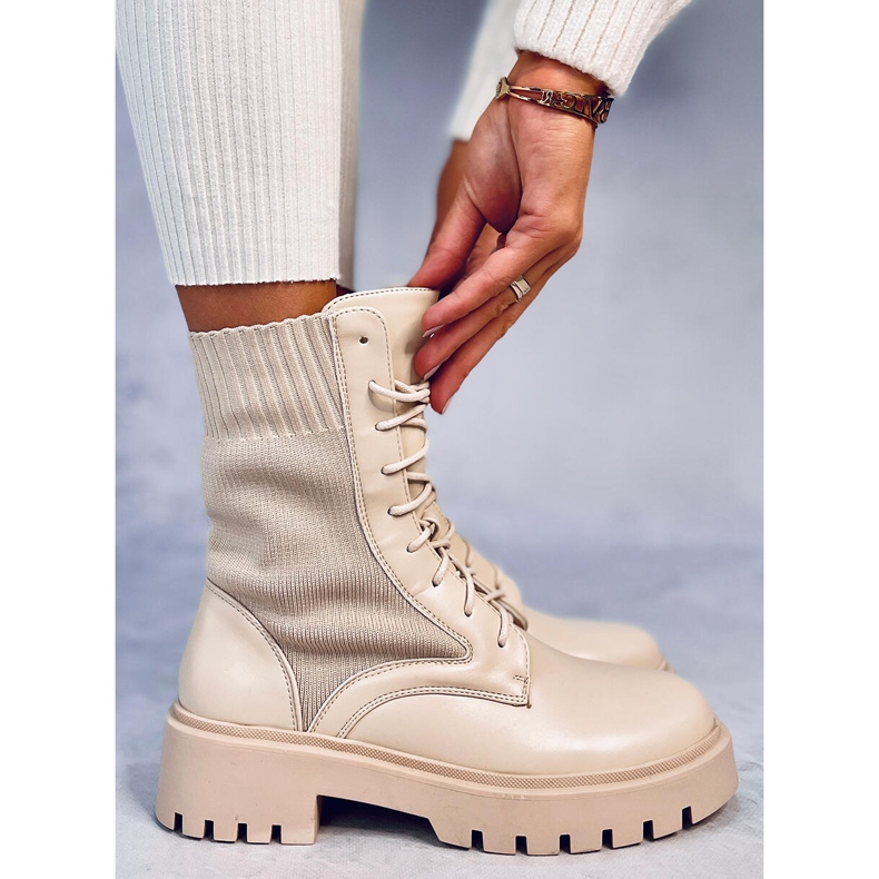 Bottes avec tige élastique Cass Beige 2