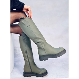 Bottes cavalières Gibbs Army Green, femmes vert 3
