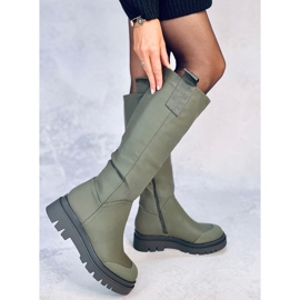 Bottes cavalières Gibbs Army Green, femmes vert 5