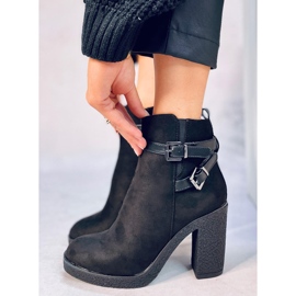 Kendall Bottes noires à talons hauts le noir 1