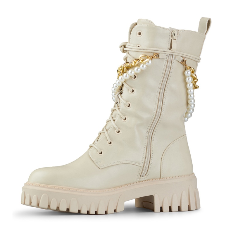 Baggies femme beiges à décoration amovible 1