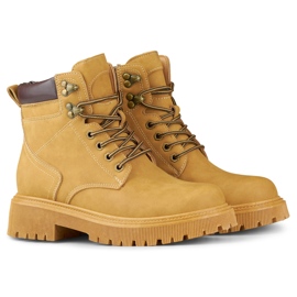 Bottines classiques femme camel brun 4