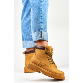 Bottines classiques femme camel brun 5