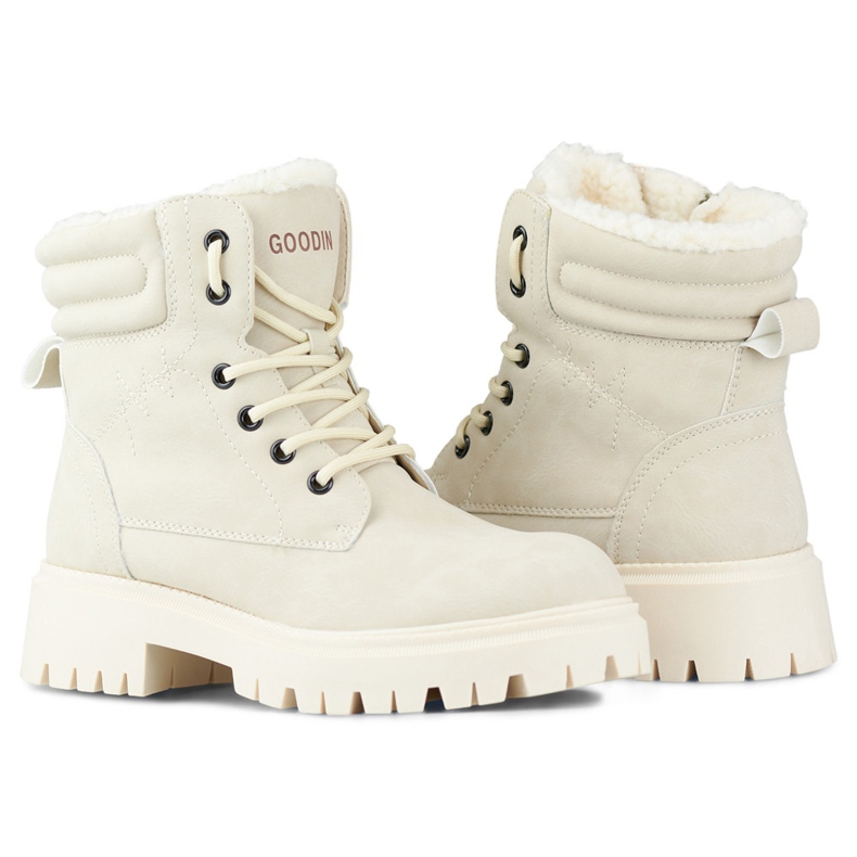 Chaussures de randonnée isolées beiges pour femme 1 Chaussures de randonnée isolées beiges pour femme 1