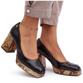 Pompes en cuir féminin Laura Messi 2599 Black noir 4