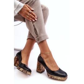 Pompes en cuir féminin Laura Messi 2599 Black le noir 3