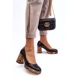 Pompes en cuir féminin Laura Messi 2599 Black noir 1