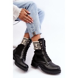 Bottes Worker Avec Chaussette Femme Noir Hakina le noir 1