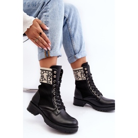 Bottes Worker Avec Chaussette Femme Noir Hakina le noir 2
