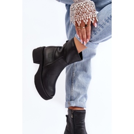 Lemar Volavola Bottines en cuir noir à talon bas Lemar le noir 7