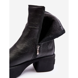 Lemar Volavola Bottines en cuir noir à talon bas Lemar le noir 3