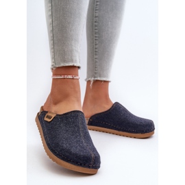 Chaussures Maison Femme Inblu DJ000010 Chaussons Bleu Marine 2