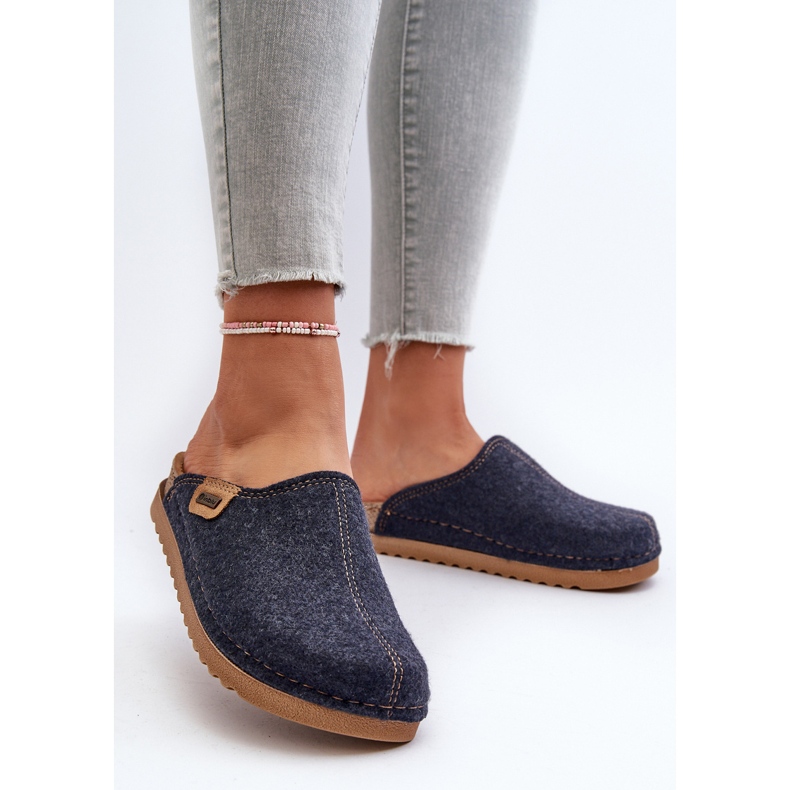 Chaussures Maison Femme Inblu DJ000010 Chaussons Bleu Marine 2