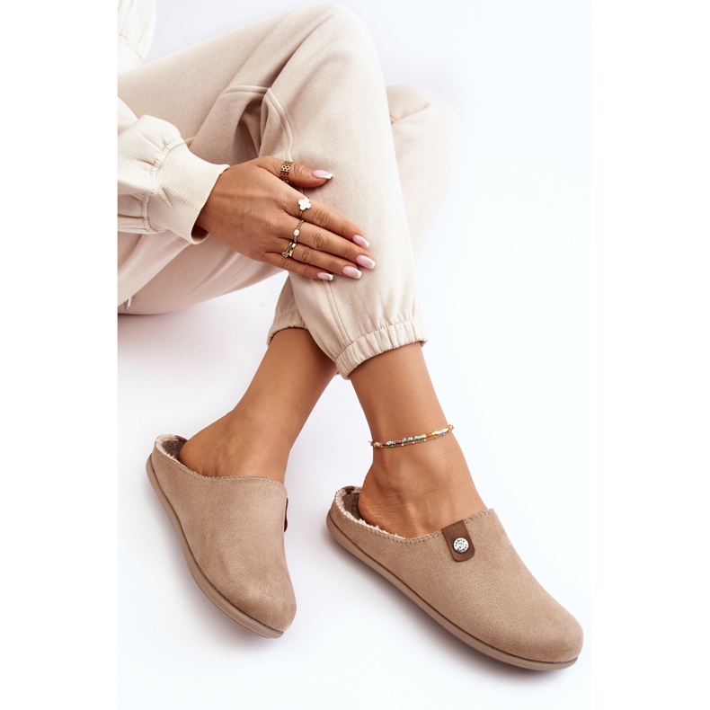 Inblu Chaussures d'intérieur pour femmes Pantoufles GF000011 Beige 1