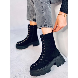 Bottines à lacets femme Wayne Noir 1