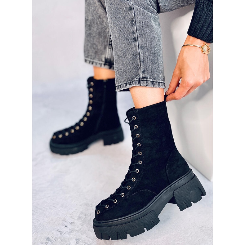 Bottines à lacets femme Wayne Noir le noir 1