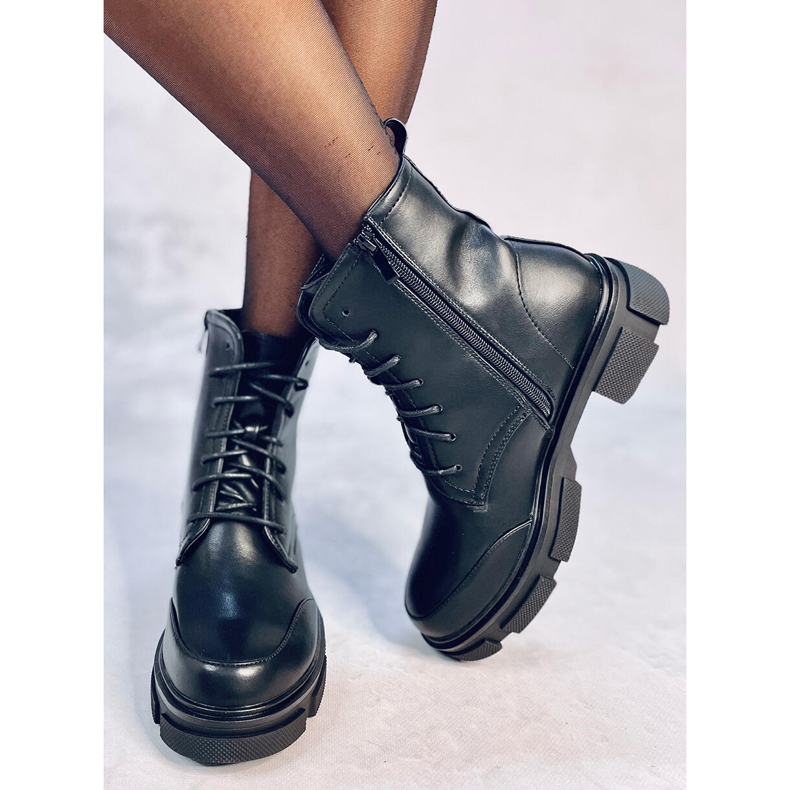 Bottines à lacets Coley Noir 1
