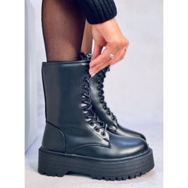 Boots à lacets sur semelle haute Rage Black noir 2