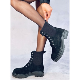 Bottines à lacets Vecna ​​Noir le noir 2